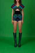 KNITWEAR JACQUARD COLORFUL BOOB TOP image 0