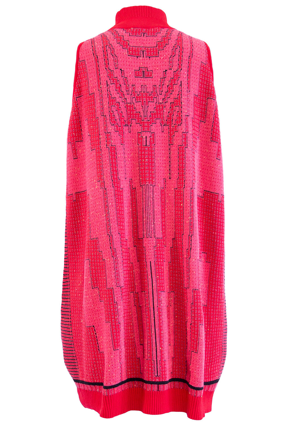JACQUARD mini dress WITH V NECK DETAIL image 5