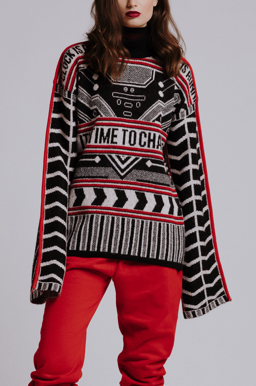 LETTRING KNITWEAR JACQUARD SWEATER image 1