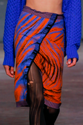 Knitwear Jacquard Skirt with side slit image 0