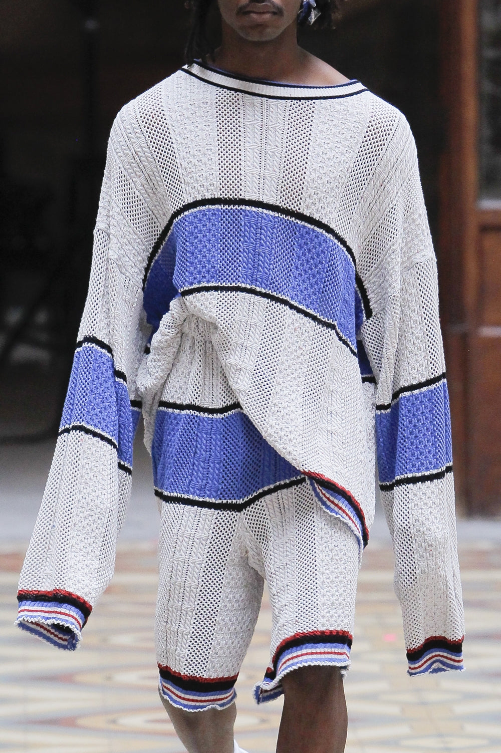 TUCK STRUCTURED KNITWEAR MEN SWEATER IN BEJE image 0