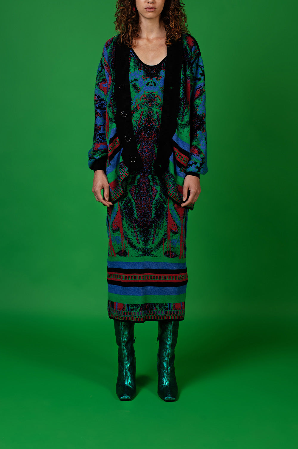 KNITWEAR JACQUARD COLORFUL JACKET image 0