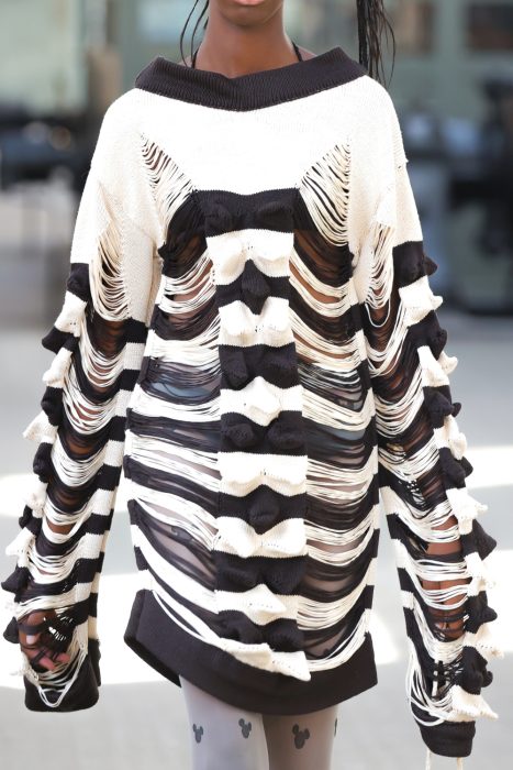 Knitwear Long Dress knitted by hand machine