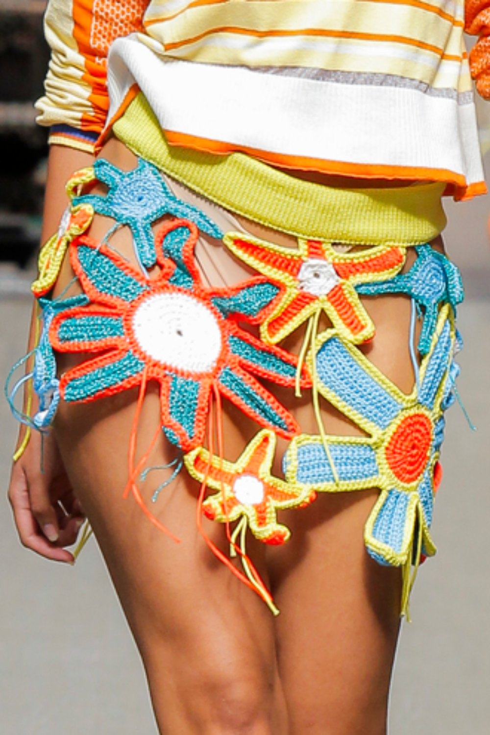 Crochet Flowers Mini Skirt