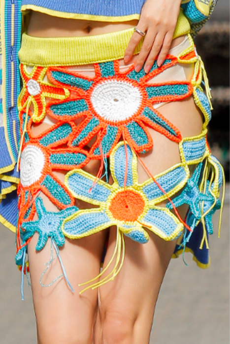 Crochet Flowers Mini Skirt